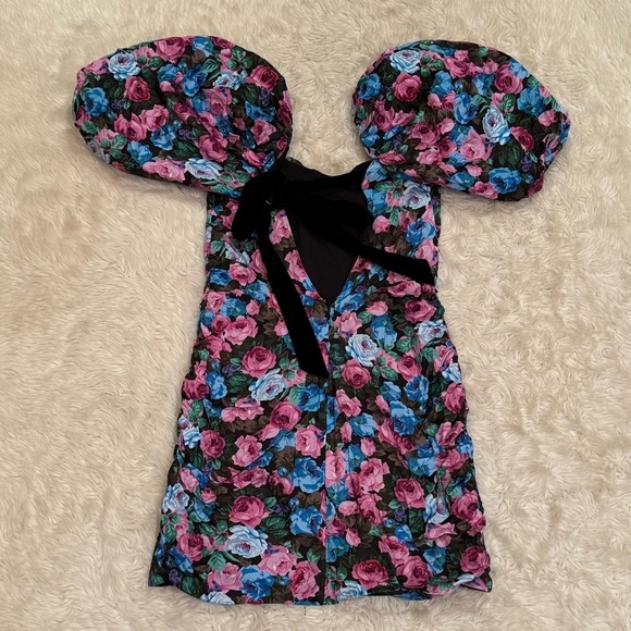 For Love & Lemons Floral Marley Mini Dress - Size Small - Picture 6 of 9